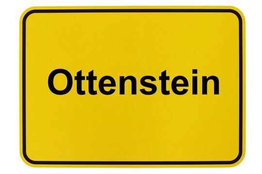 Illustration eines Ortsschildes der Gemeinde Ottenstein in Niedersachsen	