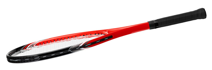 Tennis racket isolated, full depth of field