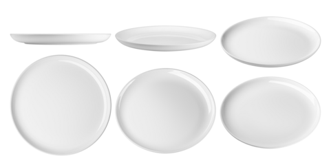 Plate, empty utensil, isolated, full depth of field
