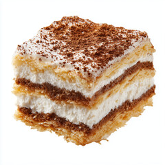 Sweet pastries isolated on white background. Delicious baked desserts for menu, bakery, and advertising design