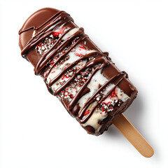 Assorted sweets and candies isolated on white background. Studio photo for design and advertising