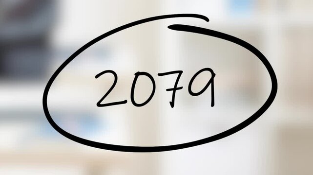 2079 Handwriting using black marker on glass