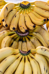 Bunch of bananas for sale at a street market in Sao Paulo, Brazil.
