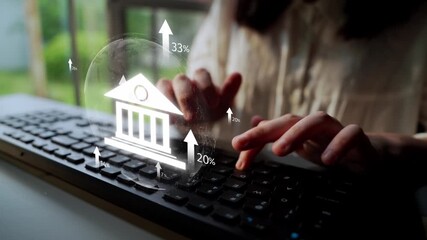 Online banking and digital banking innovation combining finance and technology, optimizing online banking systems, mobile banking services, and fintech for seamless experience. Muxer - Powered by Adobe