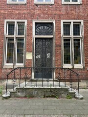 Front steps on a brick building