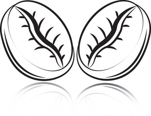 Obraz premium vector coffee beans icon