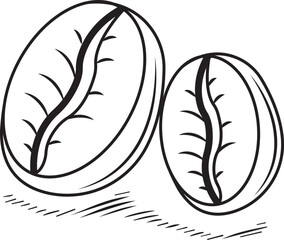 vector coffee beans icon