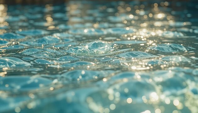 Calming water surface with gentle ripples and sunlight reflections - Powered by Adobe