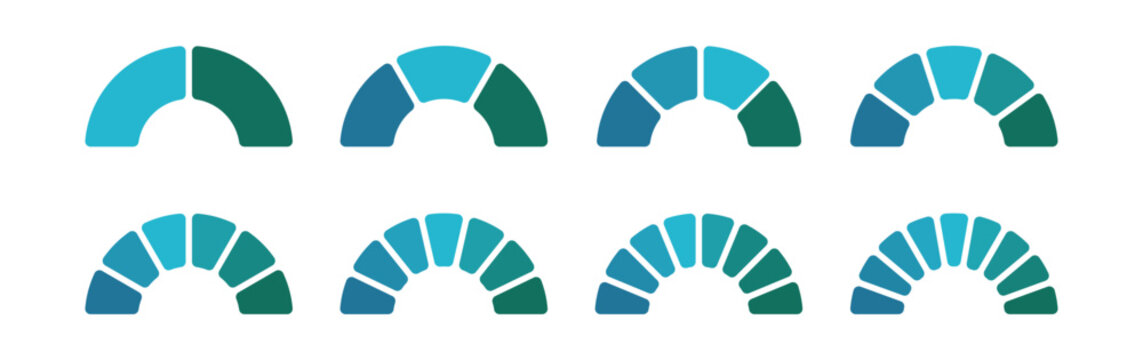 Infographic semicircle PNG template. Chart business data step by step process flow vector layout