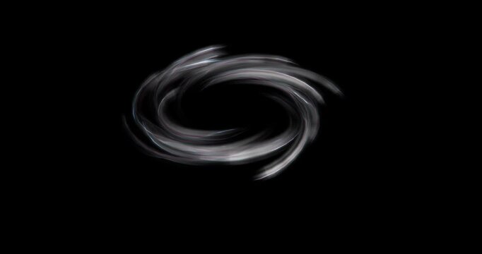 wind ring spin effect on black background