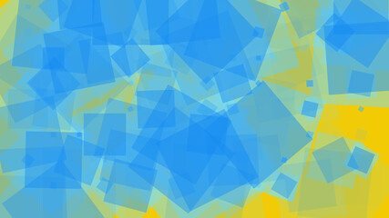 Fototapeta premium Abstract Blue and Yellow Square Overlays