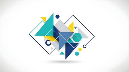 A modern assembly of angular geometric shapes features clean lines and dynamic balance.