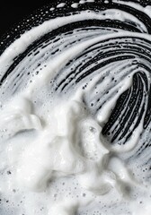 Thick white foam and soap suds covering a surface, illustrating powerful disinfection and sanitation for domestic hygiene ,sanitary ,sanitation ,spray