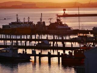 Sonnenuntergang &uuml;ber Sassnitz