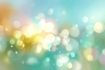 Abstract Bokeh Soft, blurry circles on gradients of blue, yellow, and orange