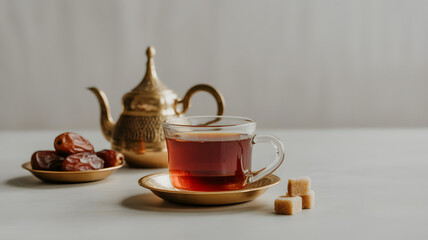 Fototapeta premium Arabic Tea with Dates and Teapot