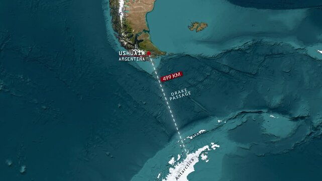 Map of Drake Passage