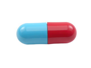 A simple representation of choice between two pills with different colors