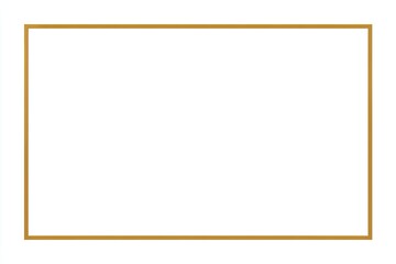 Obraz premium Rectangular white space enclosed by a thin, golden-yellow border