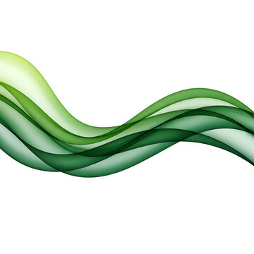 Green Wavy Lines Abstract Design Element.