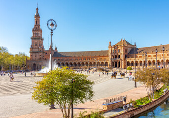 Obraz premium Architecture of Spain square in Seville, Spain
