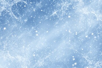 Ethereal sky with bright stars, flowing textures, in pale blue gradations