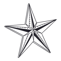 Obraz premium Minimalist Star Flat Vector Graphic