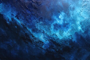 Textured blue expanse with luminous streaks, resembling ocean or nebula