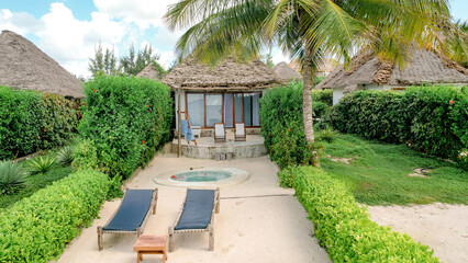 Romantic honeymoon retreat in tropical Zanzibar oasis
