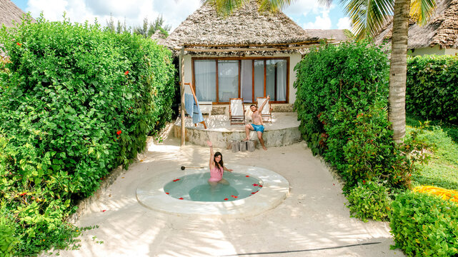 Honeymoon bliss at a serene pool in Kiwengwa Zanzibar