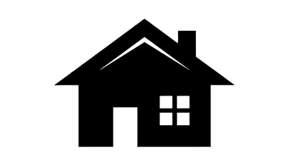 Obraz premium Vector illustration of a black house icon on a transparent background