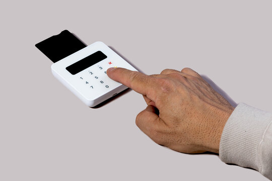 Finger inputting pin on card reader for digital payment
