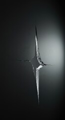 A glaring gap in a rigid wall structure, illustrating a flaw, weakness, or an easy route for evasion and exploiting regulatory inconsistencies ,omission ,abstract ,structure