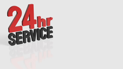 Fototapeta premium Twenty Four Hour Customer Support Service Concept 3d render.