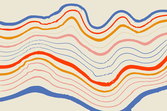 Vibrant flowing waves of colorful abstract lines