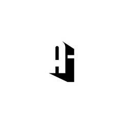 Obraz premium AI Negative Space Monogram Logo – Modern Minimal Lettermark Design