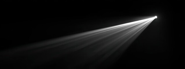 Spotlight beam emanating from a point in dark space
