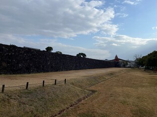 佐賀城の城壁