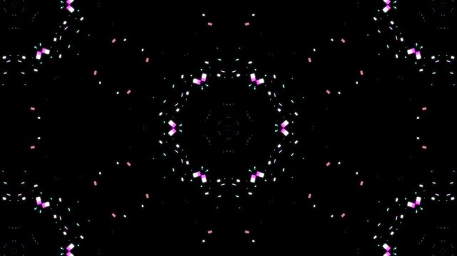 Futuristic glowing psychedelic music video kaleidoscope mandala 3d art design new-age pattern meditation zen hypnotizing abstract VJ seamless loop