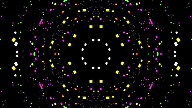 Futuristic glowing psychedelic music video kaleidoscope mandala 3d art design new-age pattern meditation zen hypnotizing abstract VJ seamless loop