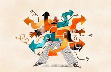 Creative minds illustration of innovative directions