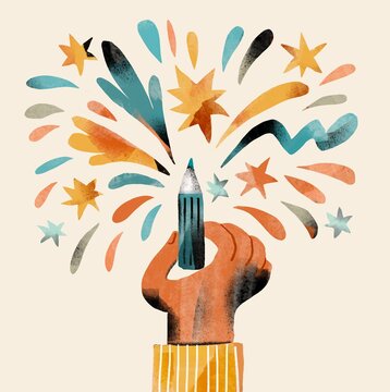 Creativity and inspiration concept illustration