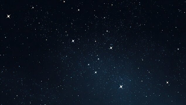 Dazzling stars glitter against a deep blue, textured, starry sky backdrop