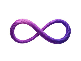 Naklejka premium A creative sign made from purple yarn in the shape of an infinite sign, great for decorative or symbolic purposes