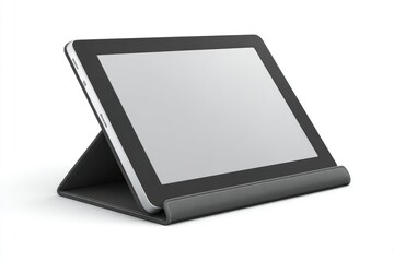Tablet computer in gray case