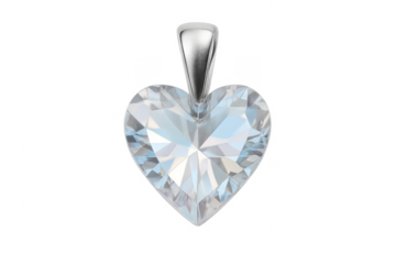 Sparkling heart crystal pendant for jewelry and love concepts