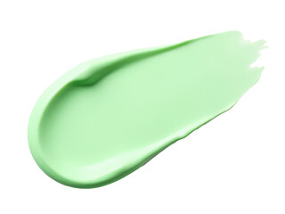 Fototapeta premium Close-up shot of green paint on a white background, suitable for art or design projects