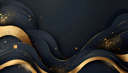 Black and gold abstract background