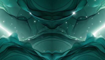 Dark green and gold line elegant abstract background