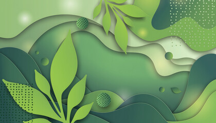 Eco friendly green abstract background